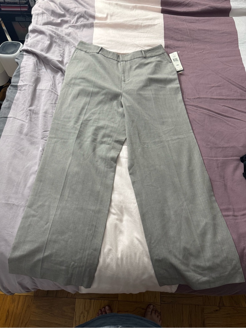 Lauren Ralph Lauren Gray Wide Leg Dress Pants